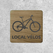 Signalétique en Bois - Local à Vélos