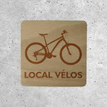 Signalétique en Bois - Local à Vélos