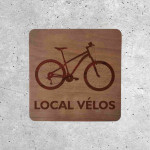 Signalétique en Bois - Local à Vélos