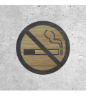 Wooden Sign - No Smoking Area