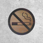 Wooden Sign - No Smoking Area