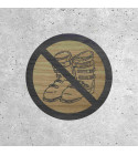 Wood Signage - No Ski Boots Allowed