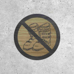 Wood Signage - No Ski Boots Allowed