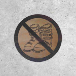 Wood Signage - No Ski Boots Allowed