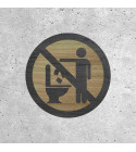 Wooden Signage - Restroom: Do Not Throw Anything