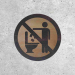 Wooden Signage - Restroom: Do Not Throw Anything