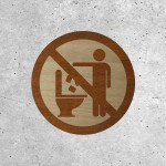 Wooden Signage - Restroom: Do Not Throw Anything