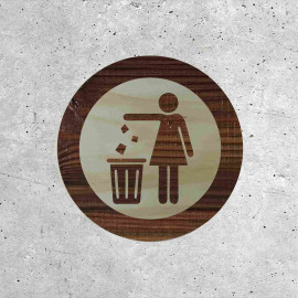 Wooden Sign - Please Dispose of Your Waste Here