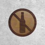 Wooden Signage - No Alcohol Allowed