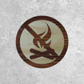 Wood Signage - No Campfires