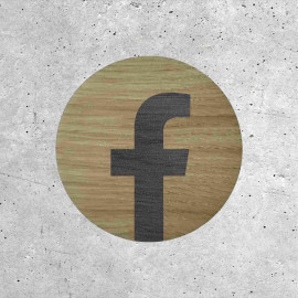 Wooden Signage - Facebook Social Media