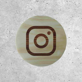 Signalétique Bois - Réseaux Sociaux Instagram