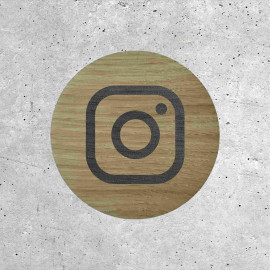 Signalétique Bois - Réseaux Sociaux Instagram