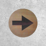 Wooden Sign - Right / Left Direction Arrow