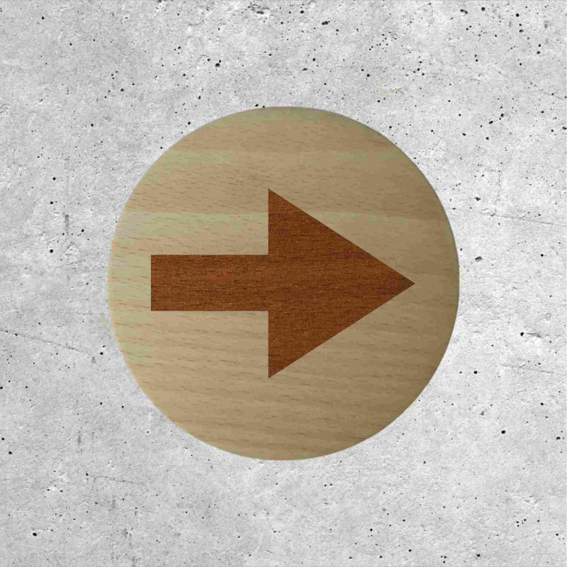 Wooden Sign - Right / Left Direction Arrow