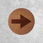 Wooden Sign - Right / Left Direction Arrow