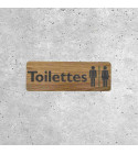 Panneau Toilettes en Bois - Hommes et Femmes