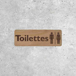 Wooden Restroom Sign - Men and Women