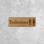 Panneau Toilettes en Bois - Hommes et Femmes