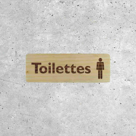 Men’s Wooden Bathroom Sign - Minimalist Style