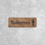 Men’s Wooden Bathroom Sign - Minimalist Style