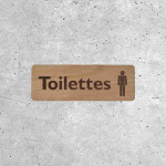 Men’s Wooden Bathroom Sign - Minimalist Style