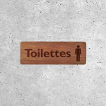 Men’s Wooden Bathroom Sign - Minimalist Style