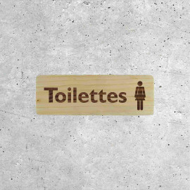 Signalétique Bois - Toilettes pour Dames