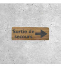 Wood Signage - Right Exit Arrow