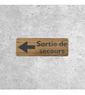 Wood Signage - Left Exit Arrow for Emergency