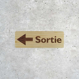 Wooden Directional Sign - Exit Left