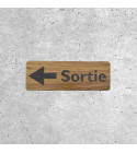 Wooden Directional Sign - Exit Left