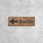 Wooden Directional Sign - Exit Left