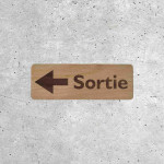 Wooden Directional Sign - Exit Left