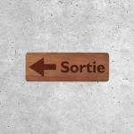 Wooden Directional Sign - Exit Left