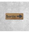 Wooden Directional Sign - Exit to the Right