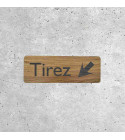 Wooden Door Sign Pull with Arrow