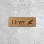 Wooden Door Sign Pull with Arrow