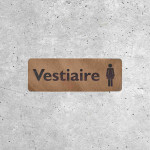 Panneau en bois Vestiaire Femmes avec pictogramme