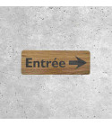 Wood Sign Entrance with Right Arrow