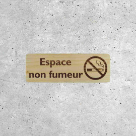 Signalétique en bois Espace non-fumeur