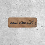 Local Wooden Bikes Sign