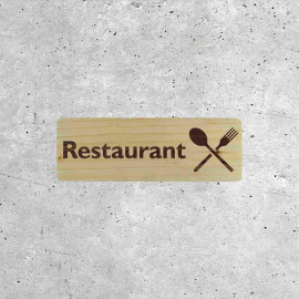 Panneau en Bois Restaurant - Signalétique de Restauration