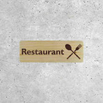 Panneau en Bois Restaurant - Signalétique de Restauration