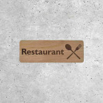 Panneau en Bois Restaurant - Signalétique de Restauration