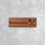 Panneau en Bois Restaurant - Signalétique de Restauration