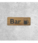 Panneau en Bois Bar - Signalétique avec Chope de Bière