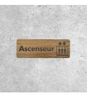 Plaque Signalétique Bois Ascenseur - Design Moderne et Minimaliste