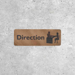 Wooden Direction Sign - Elegant Office Signage