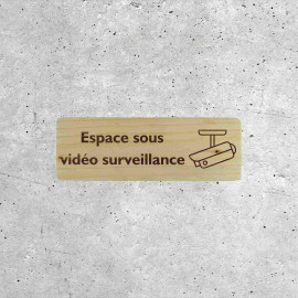 Plaque de Signalisation Espace sous Vidéo Surveillance - Panneau Sécurité